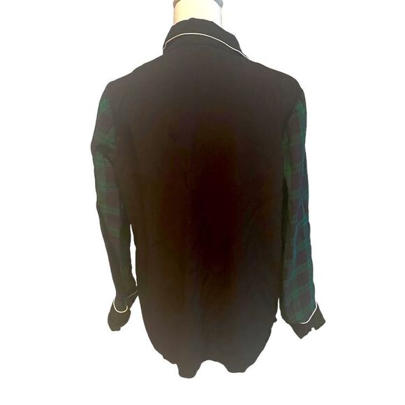 Hilfiger Green Plaid Pajama Top Size 40 - Picture 4 of 8